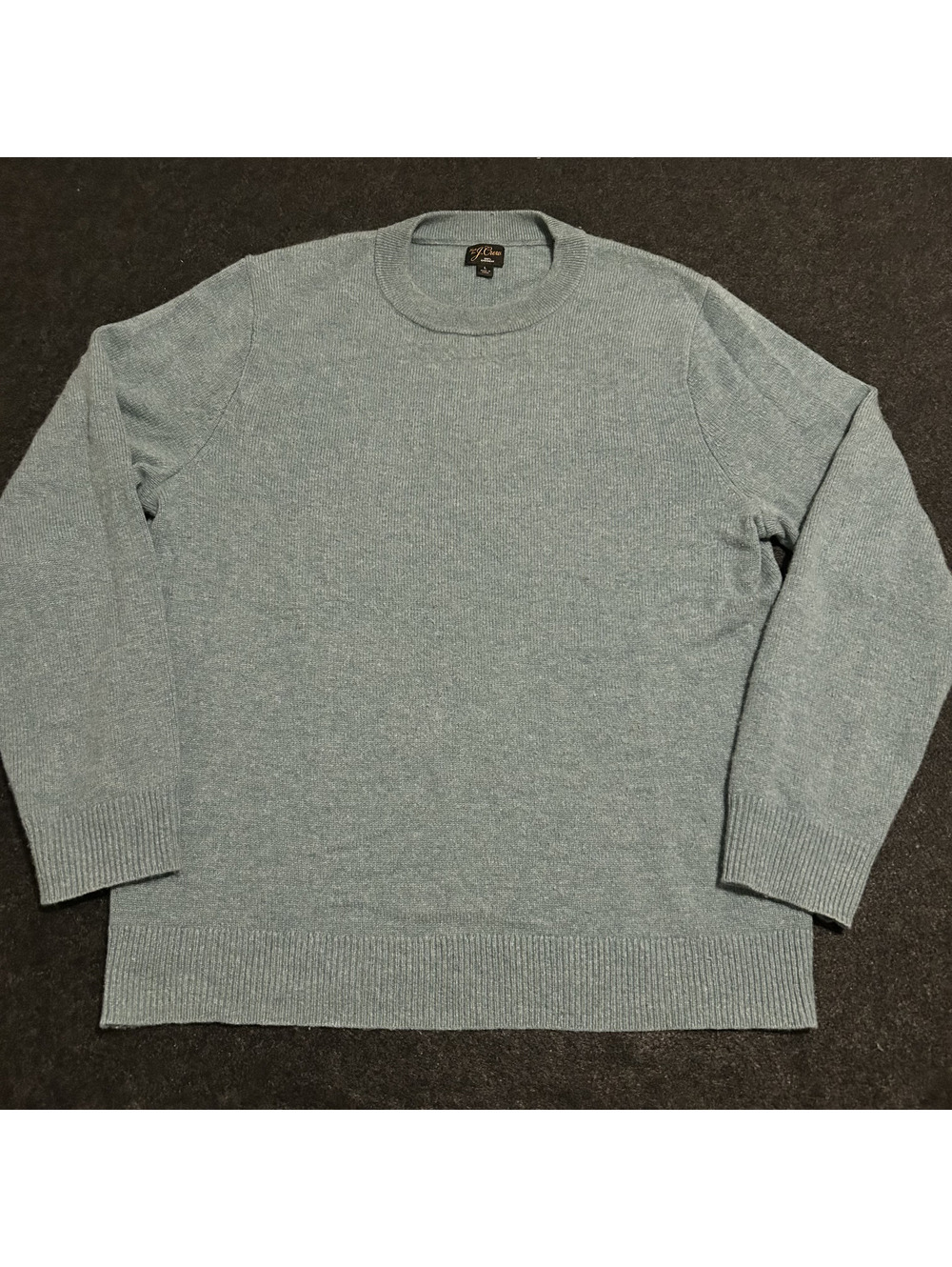 J.Crew Sweater Mens Large 100% Cashmere Light Blue Crewneck